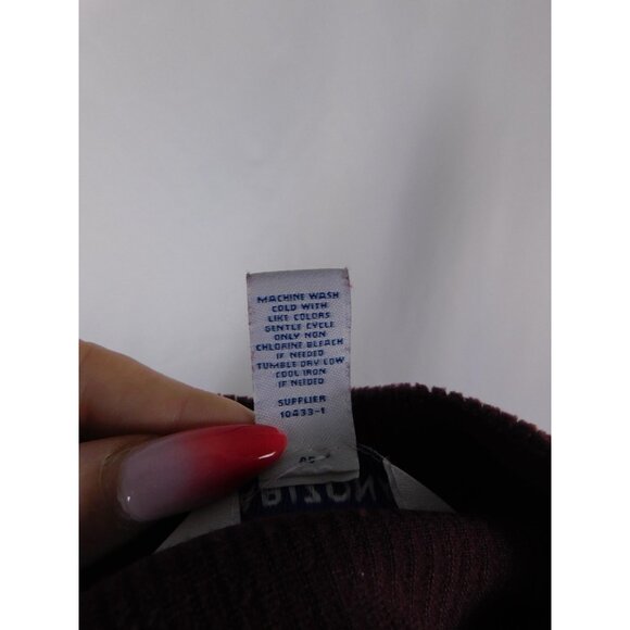 Arizona Jean Co Pullover Womens Medium Burgundy Half Zip Corduroy Rib Ring Pull - Picture 12 of 12